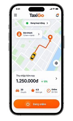 Ứng dụng TaxiGo cho tài xế